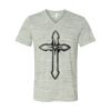 White Marble Unisex Jersey Short-Sleeve V-Neck T-Shirt Thumbnail