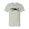 White Marble Unisex Jersey Short-Sleeve V-Neck T-Shirt Thumbnail