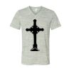 White Marble Unisex Jersey Short-Sleeve V-Neck T-Shirt Thumbnail