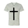 White Marble Unisex Jersey Short-Sleeve V-Neck T-Shirt Thumbnail