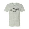 White Marble Unisex Jersey Short-Sleeve V-Neck T-Shirt Thumbnail