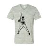 White Marble Unisex Jersey Short-Sleeve V-Neck T-Shirt Thumbnail