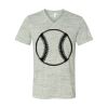 White Marble Unisex Jersey Short-Sleeve V-Neck T-Shirt Thumbnail