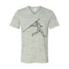 White Marble Unisex Jersey Short-Sleeve V-Neck T-Shirt Thumbnail