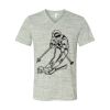 White Marble Unisex Jersey Short-Sleeve V-Neck T-Shirt Thumbnail