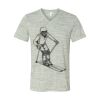 White Marble Unisex Jersey Short-Sleeve V-Neck T-Shirt Thumbnail