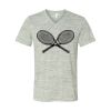 White Marble Unisex Jersey Short-Sleeve V-Neck T-Shirt Thumbnail