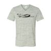 White Marble Unisex Jersey Short-Sleeve V-Neck T-Shirt Thumbnail