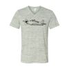 White Marble Unisex Jersey Short-Sleeve V-Neck T-Shirt Thumbnail