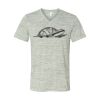 White Marble Unisex Jersey Short-Sleeve V-Neck T-Shirt Thumbnail