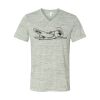 White Marble Unisex Jersey Short-Sleeve V-Neck T-Shirt Thumbnail