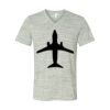 White Marble Unisex Jersey Short-Sleeve V-Neck T-Shirt Thumbnail