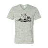 White Marble Unisex Jersey Short-Sleeve V-Neck T-Shirt Thumbnail