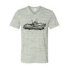 White Marble Unisex Jersey Short-Sleeve V-Neck T-Shirt Thumbnail
