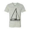White Marble Unisex Jersey Short-Sleeve V-Neck T-Shirt Thumbnail