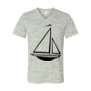 White Marble Unisex Jersey Short-Sleeve V-Neck T-Shirt Thumbnail