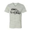 White Marble Unisex Jersey Short-Sleeve V-Neck T-Shirt Thumbnail