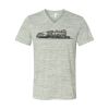 White Marble Unisex Jersey Short-Sleeve V-Neck T-Shirt Thumbnail