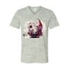 White Marble Unisex Jersey Short-Sleeve V-Neck T-Shirt Thumbnail