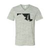 White Marble Unisex Jersey Short-Sleeve V-Neck T-Shirt Thumbnail