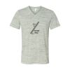White Marble Unisex Jersey Short-Sleeve V-Neck T-Shirt Thumbnail