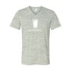 White Marble Unisex Jersey Short-Sleeve V-Neck T-Shirt Thumbnail