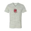 White Marble Unisex Jersey Short-Sleeve V-Neck T-Shirt Thumbnail
