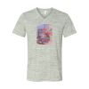 White Marble Unisex Jersey Short-Sleeve V-Neck T-Shirt Thumbnail