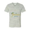 White Marble Unisex Jersey Short-Sleeve V-Neck T-Shirt Thumbnail