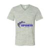 White Marble Unisex Jersey Short-Sleeve V-Neck T-Shirt Thumbnail