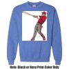 Adult Heavy Blend Heather Royal or Red 60/40 Fleece Crew (S) Thumbnail