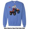 Adult Heavy Blend Heather Royal or Red 60/40 Fleece Crew (S) Thumbnail