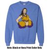 Adult Heavy Blend Heather Royal or Red 60/40 Fleece Crew (S) Thumbnail