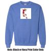 Adult Heavy Blend Heather Royal or Red 60/40 Fleece Crew (S) Thumbnail