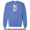 Adult Heavy Blend Heather Royal or Red 60/40 Fleece Crew (S) Thumbnail