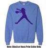 Adult Heavy Blend Heather Royal or Red 60/40 Fleece Crew (S) Thumbnail