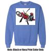 Adult Heavy Blend Heather Royal or Red 60/40 Fleece Crew (S) Thumbnail
