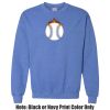Adult Heavy Blend Heather Royal or Red 60/40 Fleece Crew (S) Thumbnail