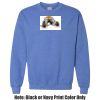 Adult Heavy Blend Heather Royal or Red 60/40 Fleece Crew (S) Thumbnail