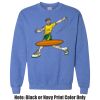 Adult Heavy Blend Heather Royal or Red 60/40 Fleece Crew (S) Thumbnail