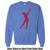 Adult Heavy Blend Heather Royal or Red 60/40 Fleece Crew (S) Thumbnail