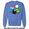 Adult Heavy Blend Heather Royal or Red 60/40 Fleece Crew (S) Thumbnail