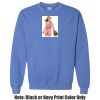 Adult Heavy Blend Heather Royal or Red 60/40 Fleece Crew (S) Thumbnail