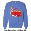 Adult Heavy Blend Heather Royal or Red 60/40 Fleece Crew (S) Thumbnail