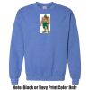Adult Heavy Blend Heather Royal or Red 60/40 Fleece Crew (S) Thumbnail