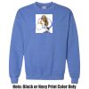 Adult Heavy Blend Heather Royal or Red 60/40 Fleece Crew (S) Thumbnail