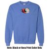 Adult Heavy Blend Heather Royal or Red 60/40 Fleece Crew (S) Thumbnail