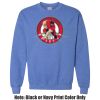 Adult Heavy Blend Heather Royal or Red 60/40 Fleece Crew (S) Thumbnail