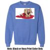 Adult Heavy Blend Heather Royal or Red 60/40 Fleece Crew (S) Thumbnail