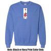 Adult Heavy Blend Heather Royal or Red 60/40 Fleece Crew (S) Thumbnail